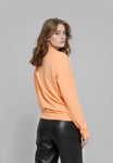 melon orange lightweight embroidery unisex sweatshirt