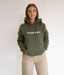 Militärgrön classic hoodie